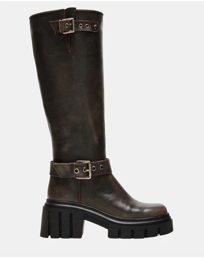 Steve Madden - Brigade Brown Distressed Boots