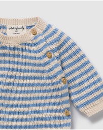 Wilson & Frenchy - Organic Knitted Stripe Kimono Cardigan - Babies
