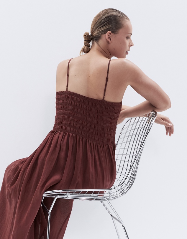 UNISON - Ramie Shirred Dress