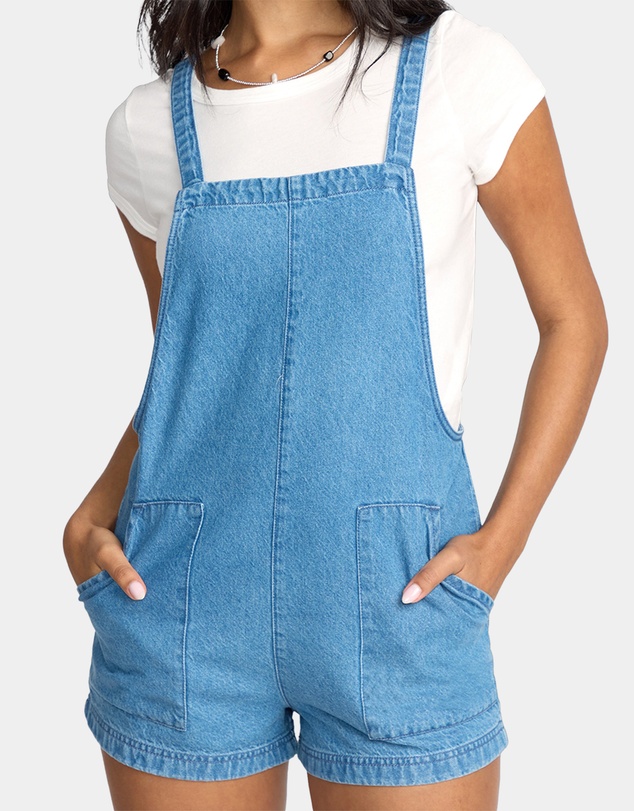 Billabong - Womens Beach Crush Denim Overalls