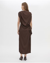 CAMILLA AND MARC - Elowyn Drape Detail Midi Dress