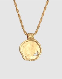 Kuzzoi - ICONIC EXCLUSIVE - Necklace Coin Pendant Cross Ancient in 925 Sterling Silver Gold Plated