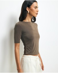 AERE - Kora Scoop Back Top