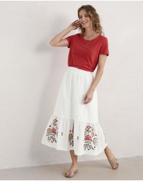Seasalt - Seasalt Cornwall White Through the Woods Skirt