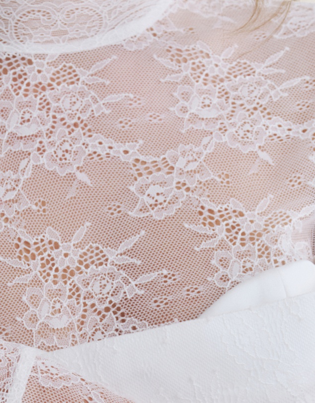 Six Stories - Lace Sleeve Cup Detail Mini Dress