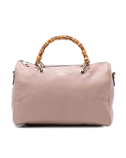 Pre-Loved by Azura Reborn - Pre-Loved Medium Calfskin Bamboo Shopper Boston Bag
