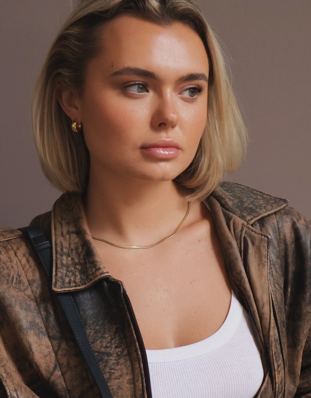 HOUSE OF SLANI - Flat Herringbone Snake Chain Necklace