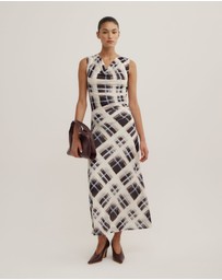 Witchery - Ruched Cowl Mesh Dress