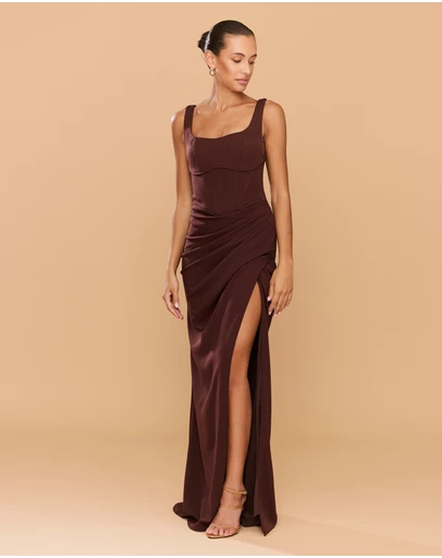 CATHERINE FERRARO - Elena Square Neck Gown