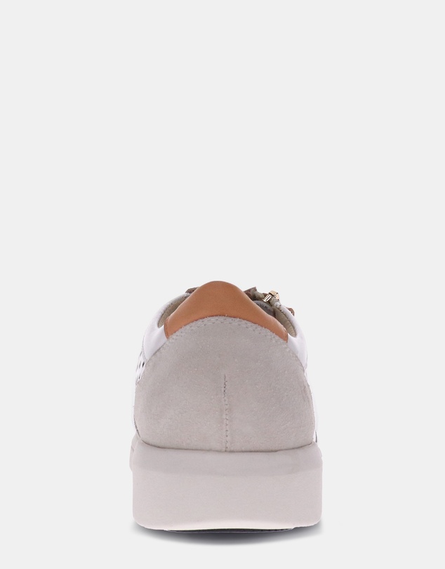 Mia Vita - Baxley Zip Casual Sneaker - White/Apricot