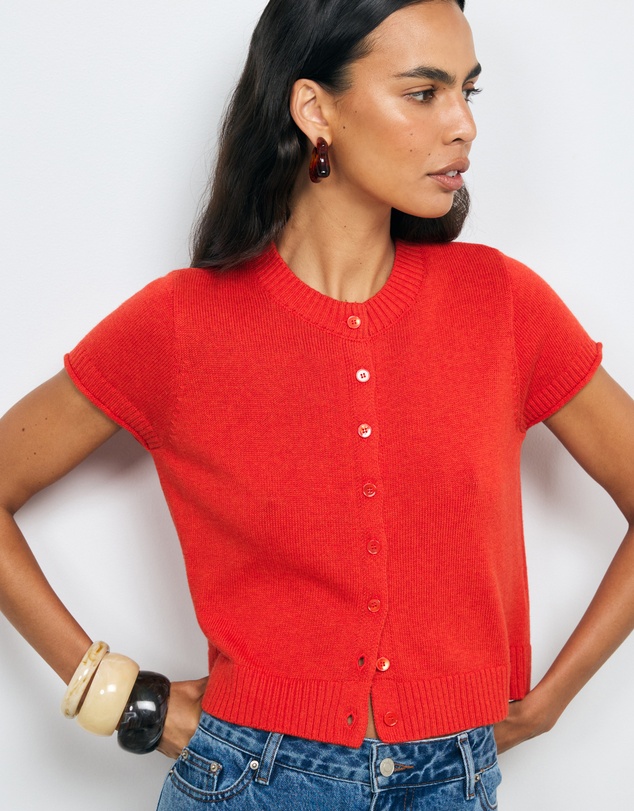 AERE - Abi Cotton Cashmere Blend Cardigan