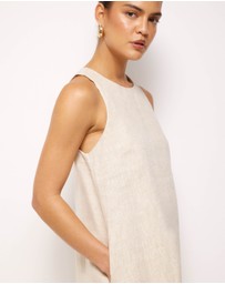 AERE - Lila Linen Shift Mini Dress