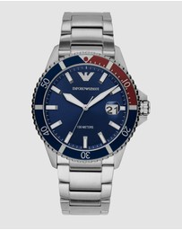 Emporio Armani - Silver-Tone Analogue Watch
