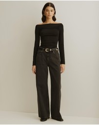 Atmos&Here - Gathered Off Shoulder Top