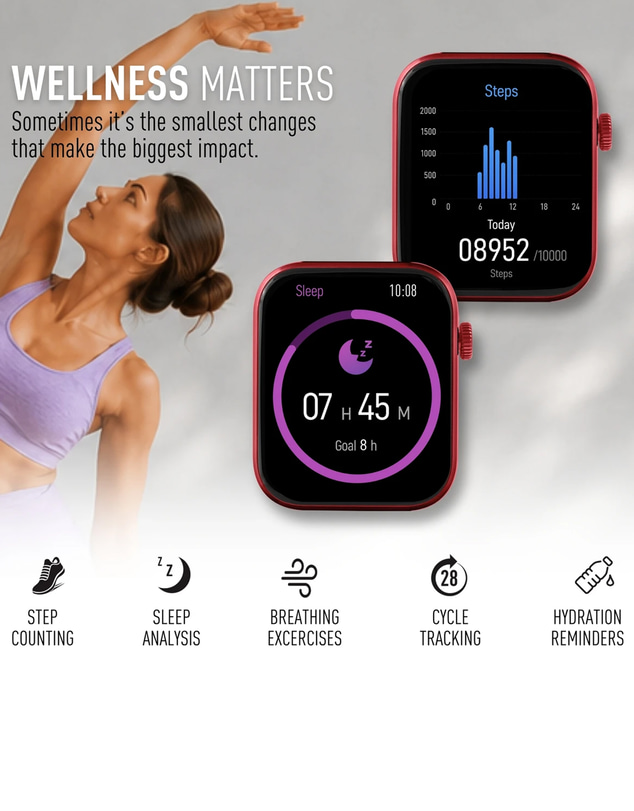 Reflex Active - Reflex Active SERIES Spectra AMOLED Smart Watch Black Red