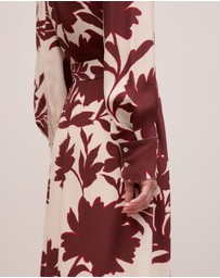 Trenery - Roselle Shirt Dress in Red Mahogany