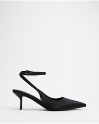 Atmos&Here - Kaia Satin Sling Back Heels
