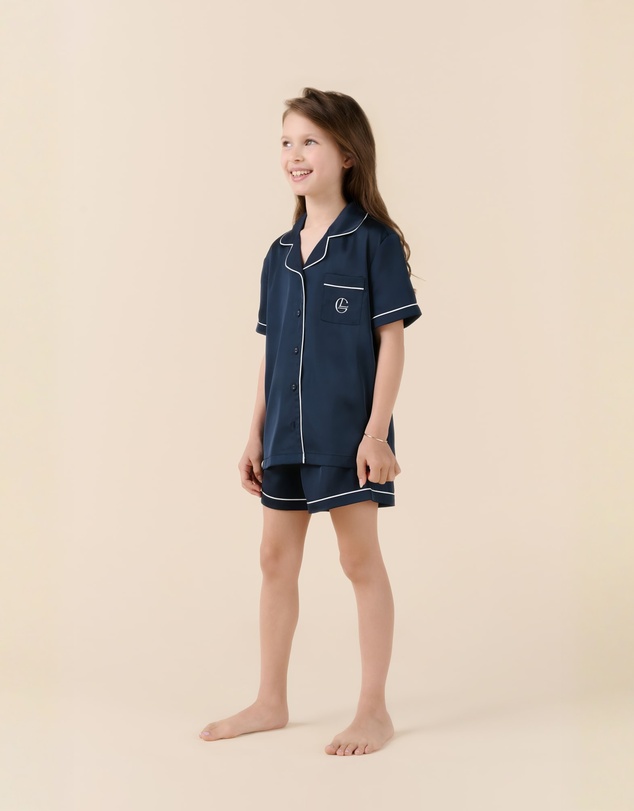 Gingerlilly - Mini Sonia Silky Satin Short PJ Set