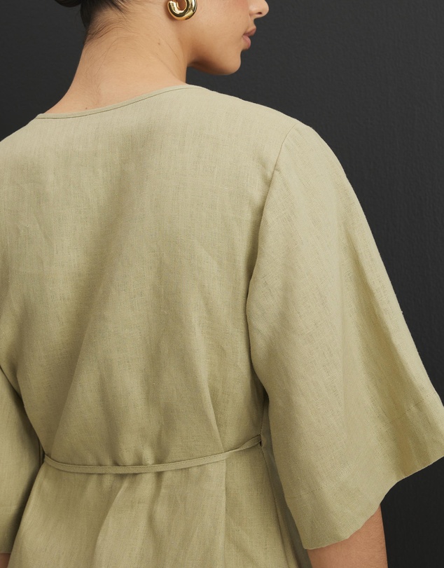 AERE - Sloane Mini Wrap Dress