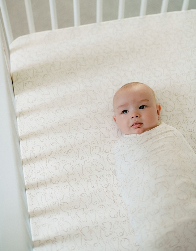 Kynd Baby - Fitted Cot Sheet in Rabbit