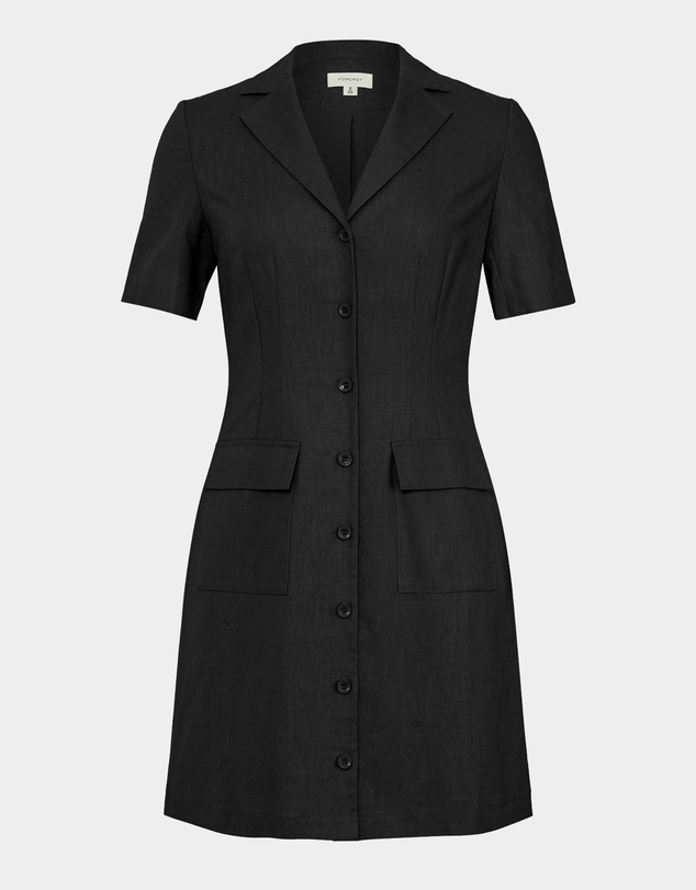 Forcast - Nia Button Linen Dress