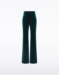 Carla Zampatti - Hunter Green Velvet Wide Leg Pant