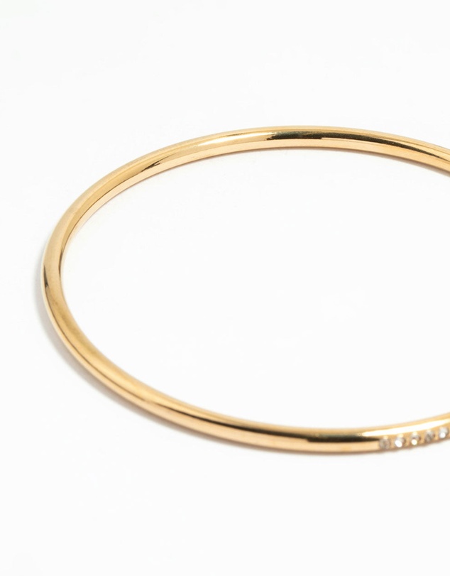 Lovisa - Waterproof Gold Plated Stainless Steel Diamante Bangle