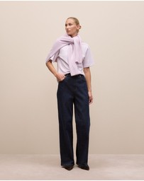 Trenery - Cotton Modal Interlock T-shirt in Lilac
