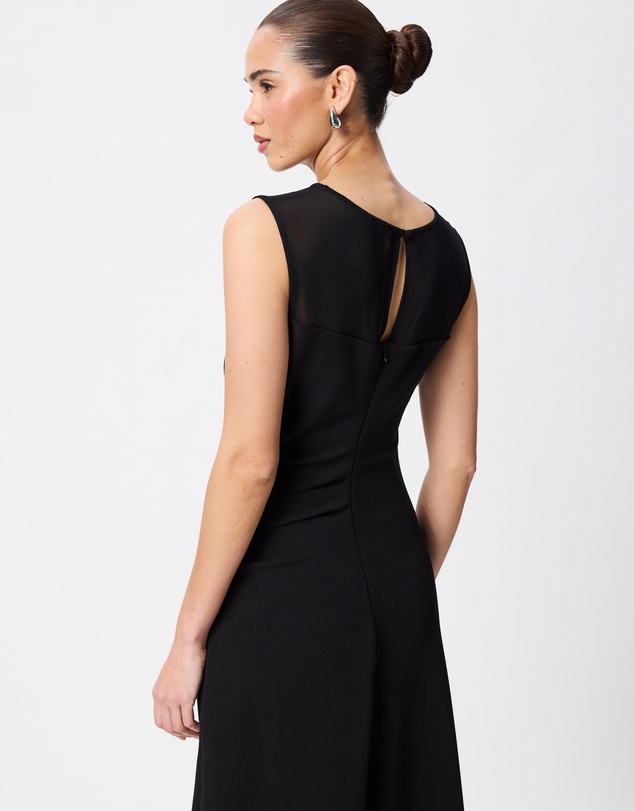 Tussah - Amelia Sheer Panel Gathered Waist Midi Dress
