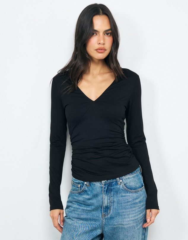 AERE - Heidi V Neck Top