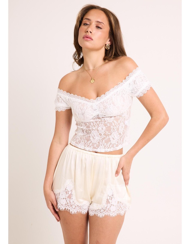 Alice In The Eve - Elsie Lace Off Shoulder Top