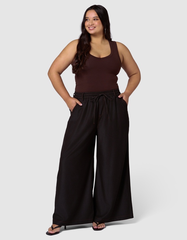 Indigo Tonic - Ava Luxe Chambray Wide Leg Pant