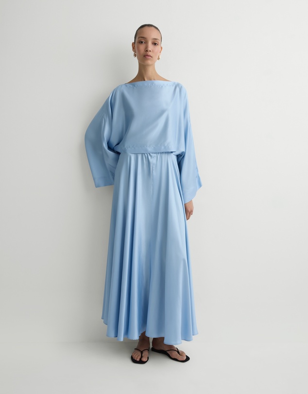 BONDI BORN - Como Kimono Top - Sky Blue