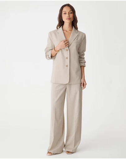 Forcast - Zoe Relaxed Pinstripe Blazer