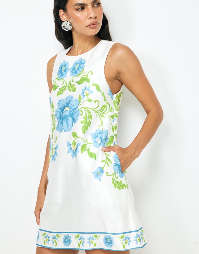 AERE - Elladia Structured Satin Mini Dress