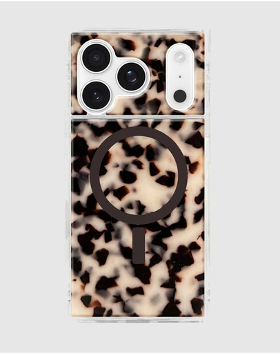Flaunt - Flaunt Square Blonde Tortoise Shell MagSafe Case for iPhone 17 Pro