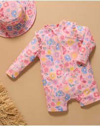 Purebaby - Printed Long Sleeve Rashie- Kids-Babies