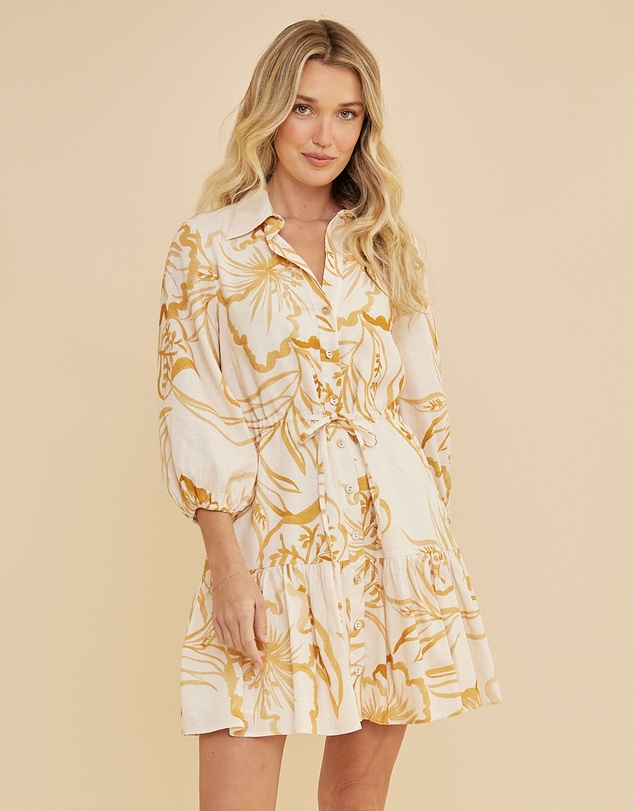 Amelius - Rosemallow Collared Mini Dress