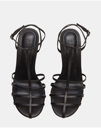 Steve Madden - Tildah Black Leather Heels