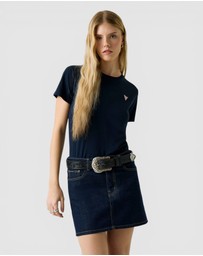 GUESS - GUESS JEANS Mini Triangle Short Sleeve Logo Tee