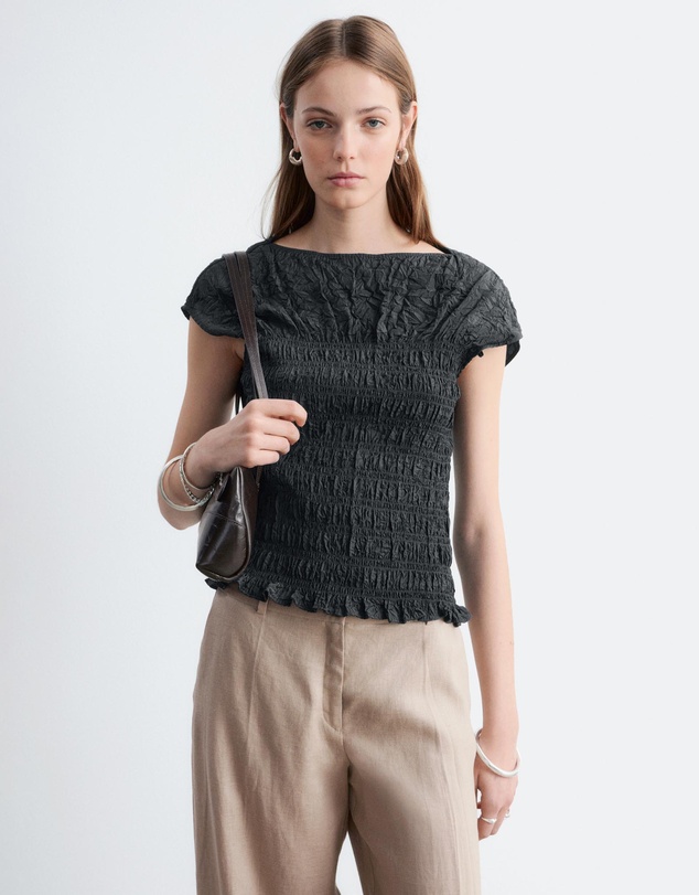 & Other Stories - Smocked Boatneck Top
