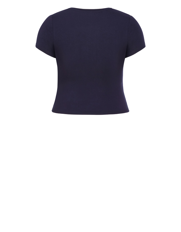 City Chic - Plus size Karla Short Sleeve Tee - navy
