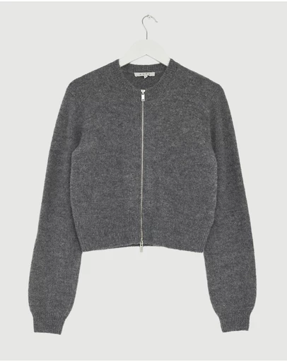 Revibe - Repaired AERE Maely Knit Bomber Cardigan - AU 10