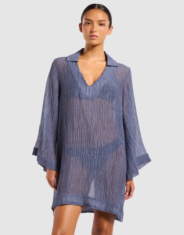 JETS - Wave Gauze Sheer Mini Cover Up