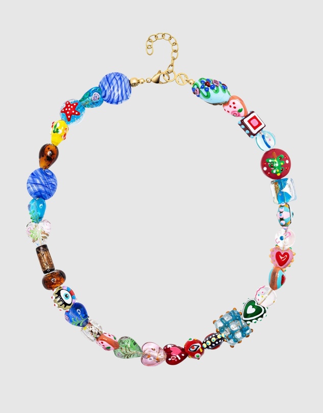 Nialaya Jewellery - Beaded Charm Necklace