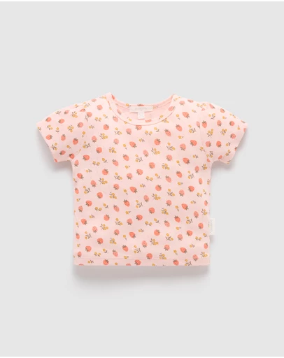 Purebaby - Pointelle Short Sleeve Tee-Kids-Babies