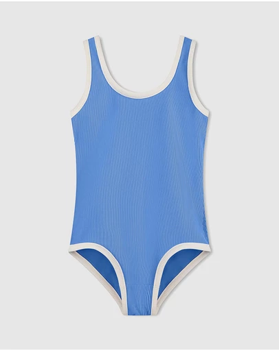 Zulu & Zephyr Mini - Mini Stripe Rib Scoop One Piece - Kids