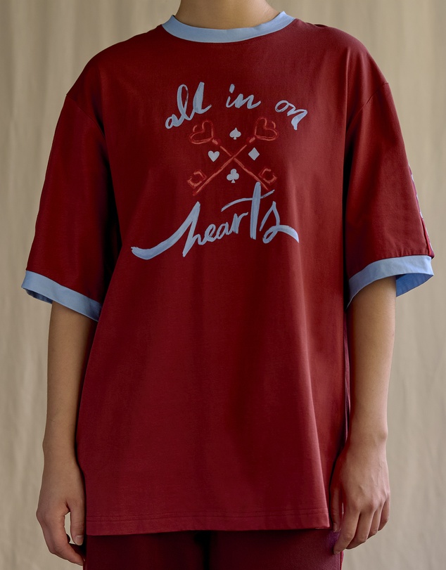 SMWR. by The Somewhere Co - All in on Hearts Oversized Tee