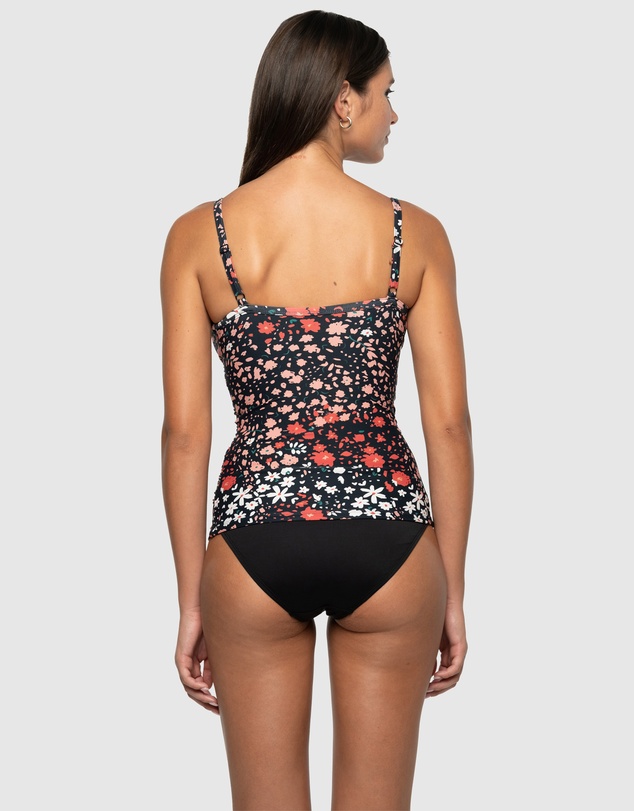 Nip Tuck Swim - Fleur Fiesta Kate Multifit Ruched Front Tankini Top