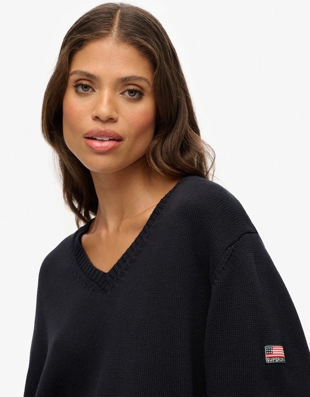 Superdry - Oversized V Neck Jumper